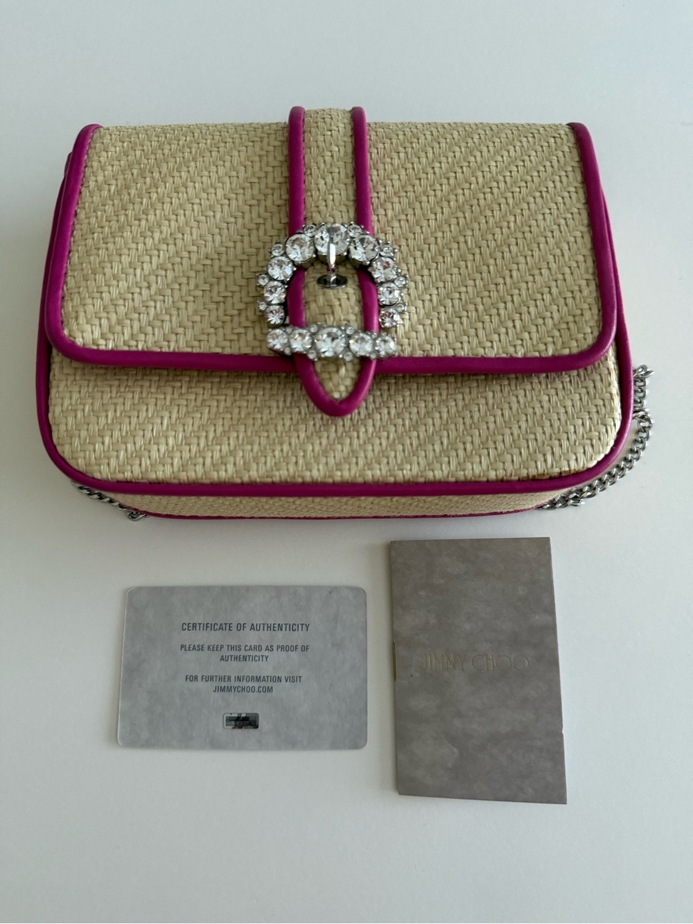 Jimmy Choo Raffia Crossbody Bag - Picture 8 of 13